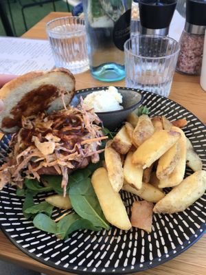 The Vie-Gang burger:) at Cafe Vie Sunshine Coast in Buderim