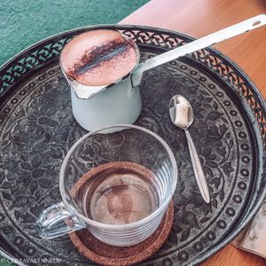 Is this the cutest hot chocolate you’ve ever seen? Yes it is! at Cafe Vie Sunshine Coast in Buderim