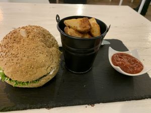 Barbecue Vegan Burger at Sublimmme in Bucharest
