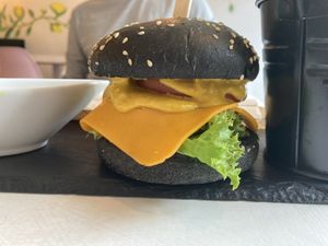 Super cheesy beyond burger   at Sublimmme in Bucharest