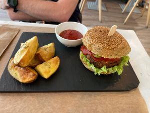 Barbecue burger   at Sublimmme in Bucharest