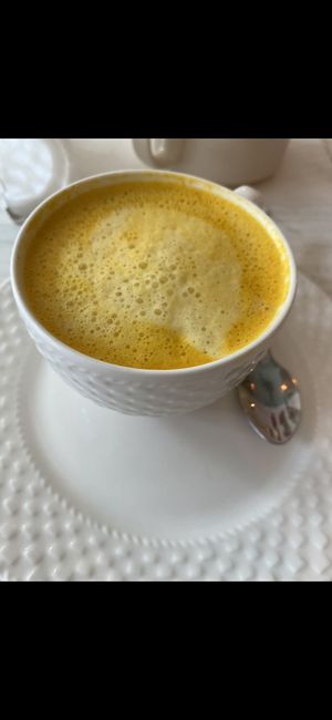 Turmeric latte  at Sublimmme in Bucharest