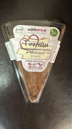 Raw vegan tiramisu - ordered online  at Sublimmme in Bucharest
