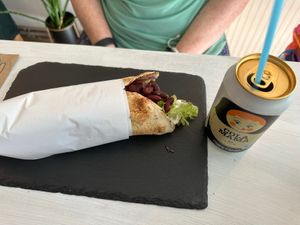 Vegan Wrap with Seitan   at Sublimmme in Bucharest
