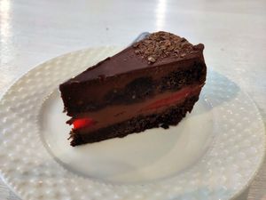 Chocolate cake at Sublimmme in Bucharest