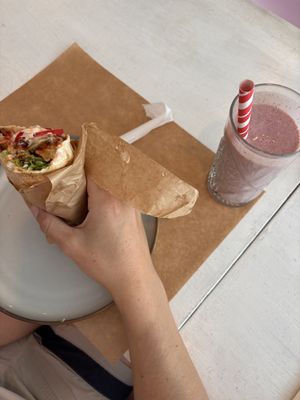 Saitan Wrap in rumanian style   at Sublimmme in Bucharest