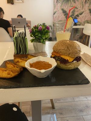 Vegan burger   at Sublimmme in Bucharest