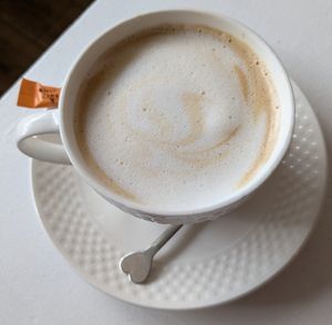 Caffe latte with oat milk. at Sublimmme in Bucharest