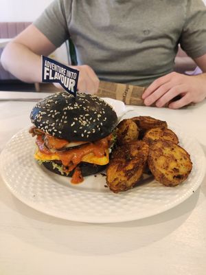 Moving mountains burger at Sublimmme in Bucharest