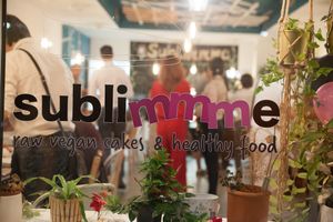 This is a night view from Sublimmme raw vegan cakes shop.  at Sublimmme in Bucharest