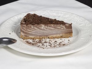 Chocolate, banana and vanilla Fantasy cake at Sublimmme in Bucharest