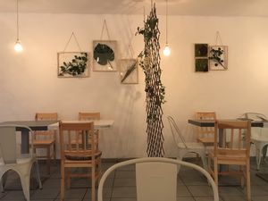 Decor inside restaurant at Sublimmme in Bucharest