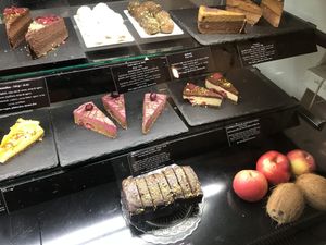 Tons of raw vegan cakes at Sublimmme in Bucharest