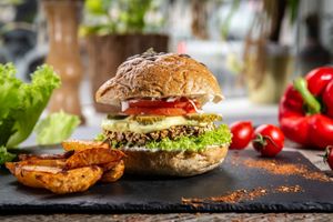 Sweet Mustard Burger at Sublimmme in Bucharest