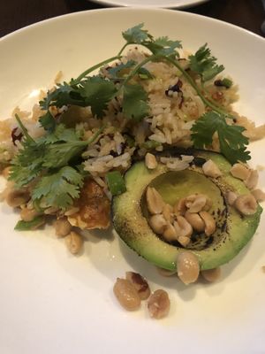 Rice and legumes  at Sans in Brooklyn