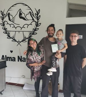 Lovely family at Alma Natura in Medellin