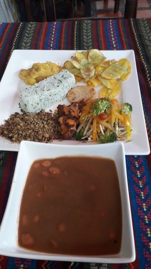 Frijolada at Alma Natura in Medellin