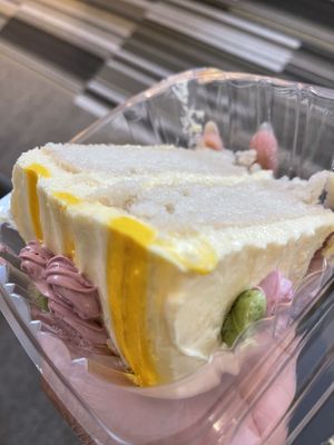 Lemon vanilla cake   at Vegan East in Minneapolis