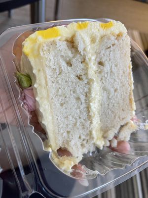 Lemon vanilla cake   at Vegan East in Minneapolis