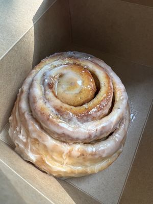 Cinnamon roll  at Vegan East in Minneapolis
