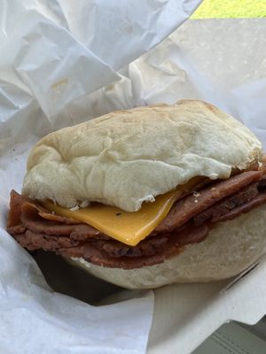 Pastrami & cheese   at Vegan East in Minneapolis