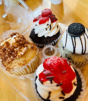 Cupcake assortment from their freezer. All vegan!  at Vegan East in Minneapolis