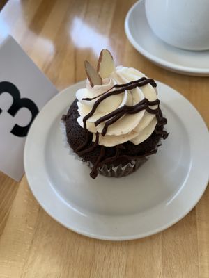 Chocolate almond cupcakee  at Vegan East in Minneapolis