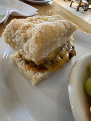 Sausage breakfast sandwich  at Vegan East in Minneapolis