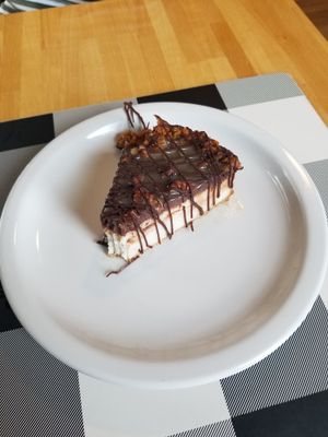 Turtle cheesecake at Vegan East in Minneapolis