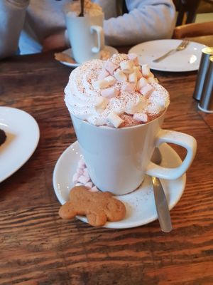 Hot chocolate at Sky Blue Cafe in Bath