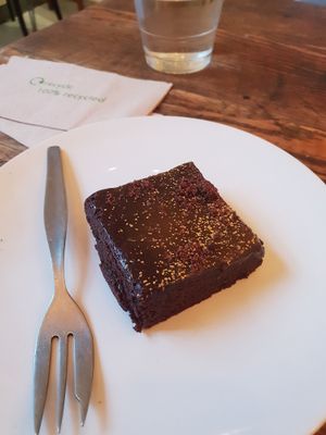 The best brownie at Sky Blue Cafe in Bath