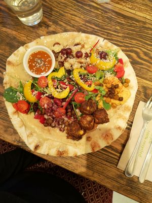 Moroccan flatbread at Sky Blue Cafe in Bath