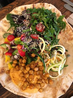 Moroccan flatbread at Sky Blue Cafe in Bath