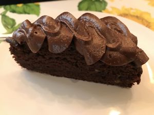 Double Chocolate Banana - really nice round deep chocolate flavor. Dough not to sweet, the cream did that job. at Sky Blue Cafe in Bath