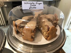 A masterpiece! I could eat that cake the rest of my life and nothing else 😊. at Sky Blue Cafe in Bath