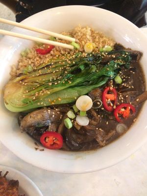 Mushroom and tofu thing  at Suncraft in Bristol