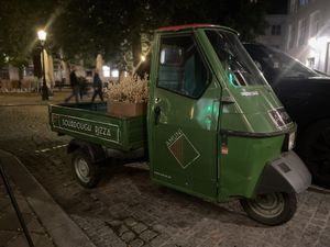 Delivery truck 😂  at Amuni in Bruges