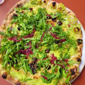 With broccoli cream at Amuni in Bruges