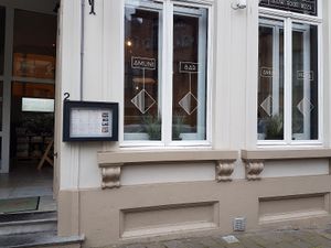 entrance at Filip Stockstraat at Amuni in Bruges