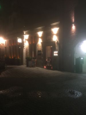 Night view at Amuni in Bruges