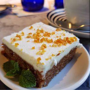 Vegan carrot cake. at Pizza Express in Beverley