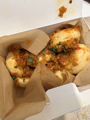 Hot jalapeno dough balls at Pizza Express in Bicester