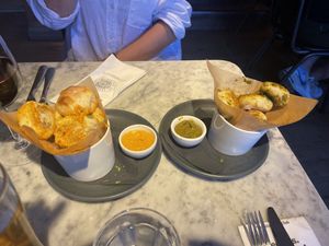 Dough balls  at Pizza Express in Bishops Stortford