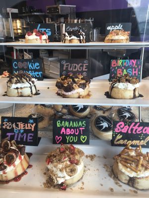 Some of their options at Cinnaholic in Winnipeg