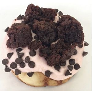 Strawberry Brownie Chip! at Cinnaholic in Winnipeg