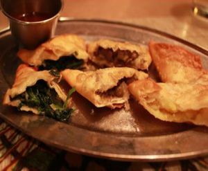 Sambusa at Ethiopian Diamond Restaurant in Chicago