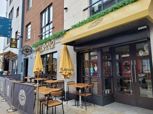 Restaurant front at Milano - Temple Bar in Dublin