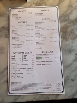 Vegan menu at Milano - Temple Bar in Dublin