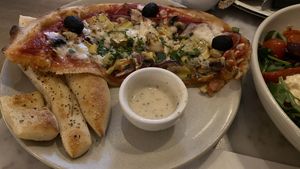 Buddha bowl comes with nice dough sticks  at Milano - Clarion Quay in Dublin