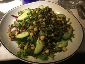 Vegan superfood salad (attention: usual house dressing is not vegan. You can ask for olive oil + vinegar) at Milano - Clarion Quay in Dublin